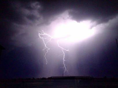 Thunders struck: This magnificent shot was taken by Tracey Wilcox on Warral rd looking back towards the Tamworth Airport.