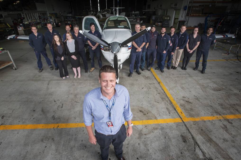 Flying high: Matt Wheatley and the Sigma crew.