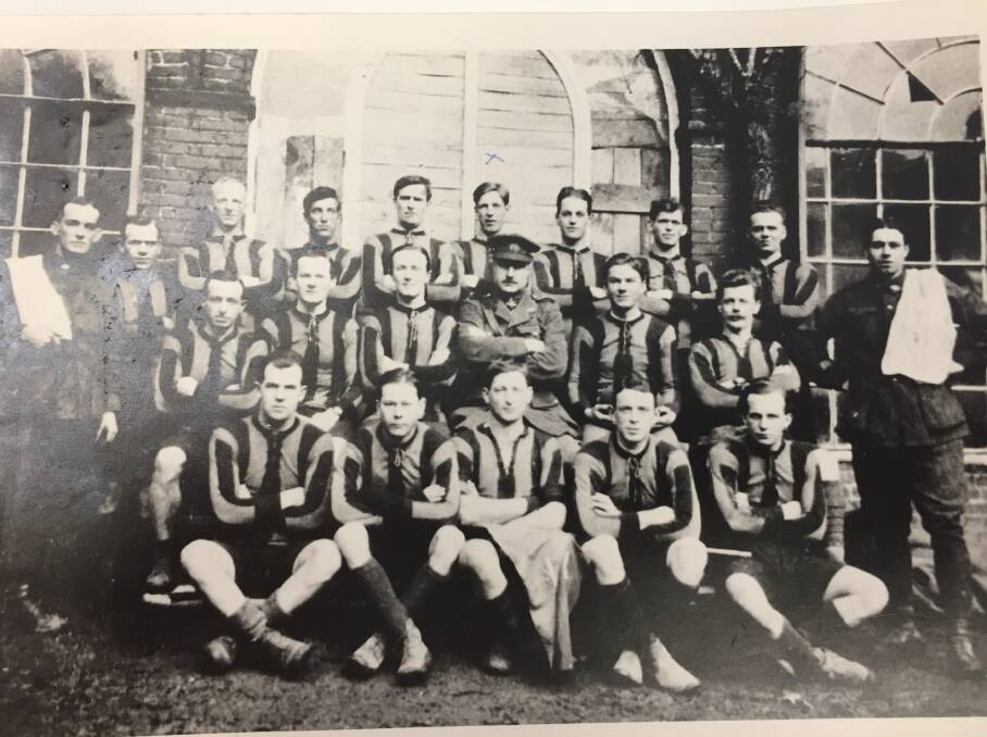 Mystery winners: Neil Douglas is hunting down information on the 14th Brigade rugby side which took out the 55th Battery Premiership in France in 1918.