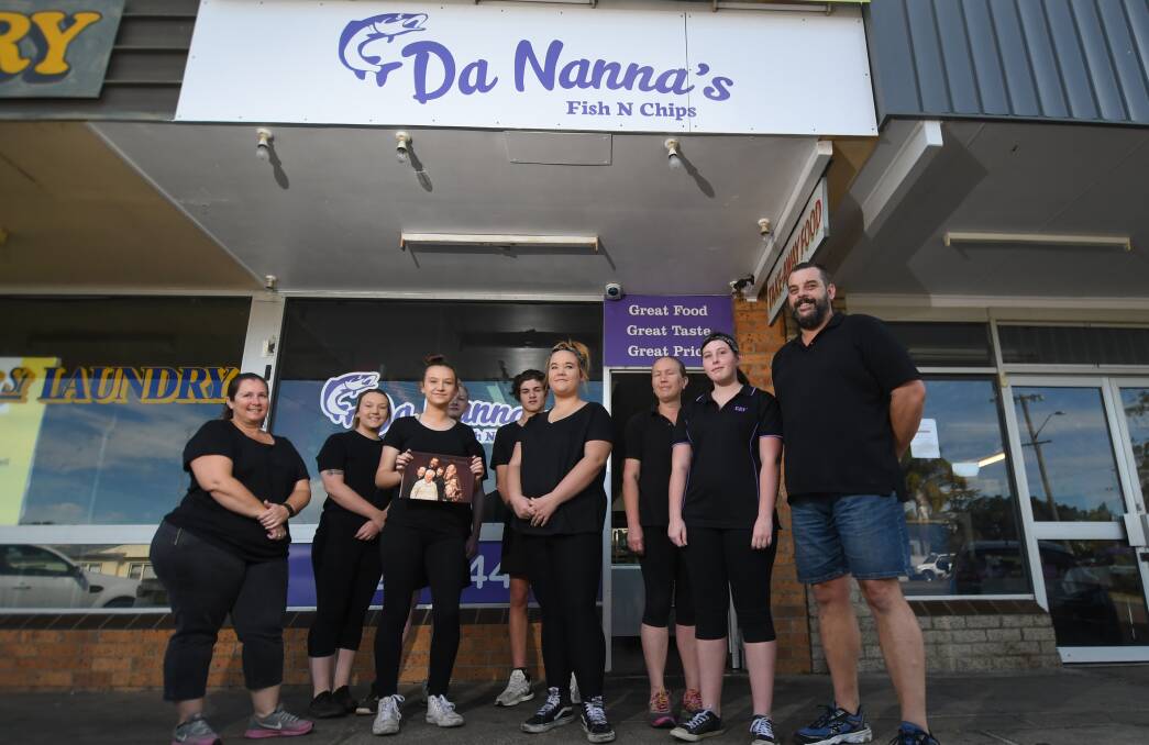 Fishy family: The Da Nanna's family has been growing by the week as the new fish and chippery becomes the talk of the town. Photo: Gareth Gardner