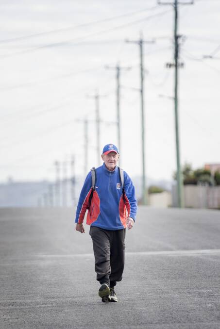 On the road again: Mike Cashman notched up over 5000 km in training walks before taking on the Holy Grail Walk. Photo: Peter Hardin