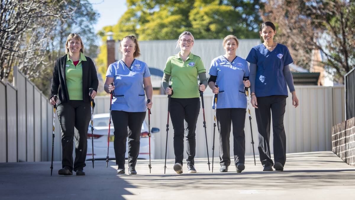 Ready to rock: The Dental as Anything team of Marcella Blundell, Sharon Goff, Gabby Wells, Lou Hathway and Jessica Aubeelaus have been training hard. Photo: Peter Hardin