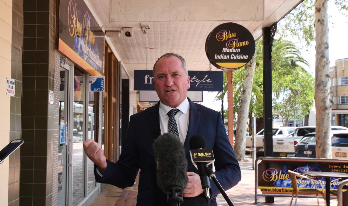 Grasp the mettle: Barnaby Joyce said that if Australia wants zero admission then nuclear power is the obvious solution following the IPCC report. Photo: Gareth Gardner