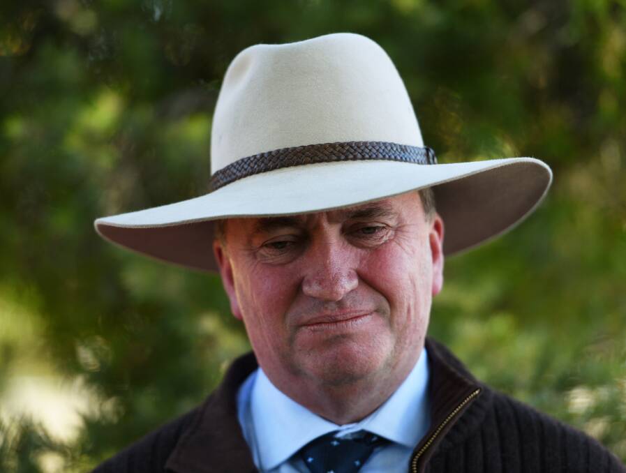 State matter: Barnaby Joyce has downplayed allegations of water theft in the Barwon-Darling. Photo: Gareth Gardner 280717