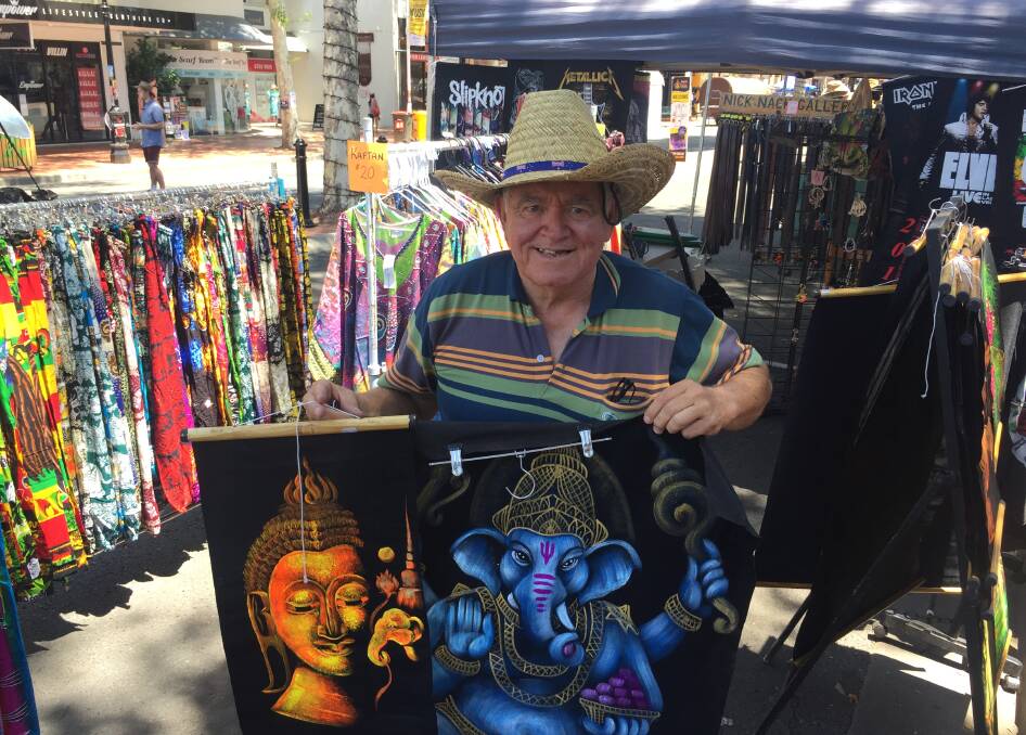 For the love of it: Veteran stall holder Stuart McLachlan believes it doesn't matter where his stall is, as long as it is in Tamworth for the festival he loves.