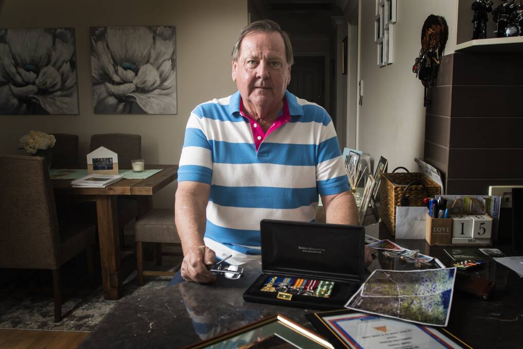 Highs and lows: Vietnam Veteran Wally Franklin said it was a relief to finally be recognised with a Unit Citation for the Battle of Coral-Balmoral. Photo: Peter Hardin