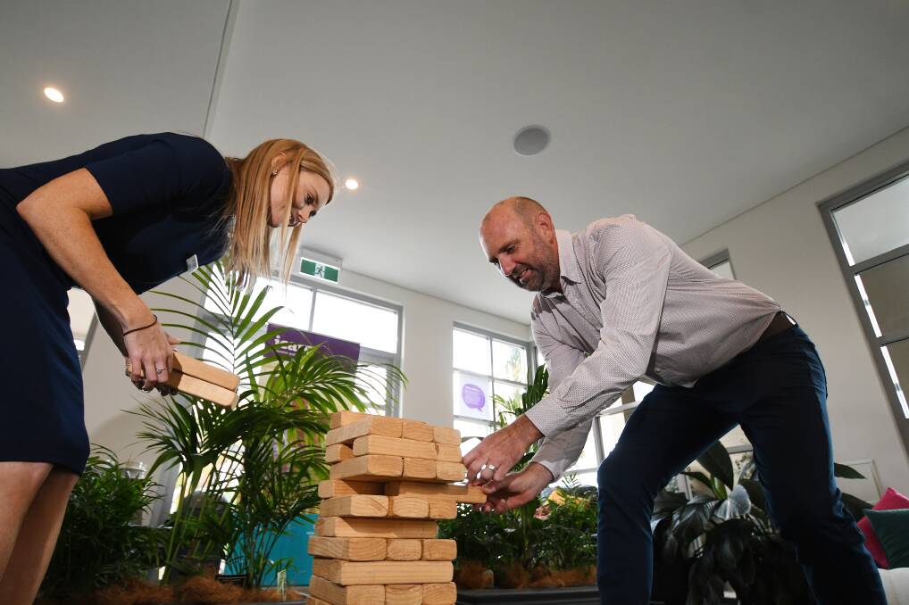 Building resilience: Icare relationship managers Elizabeth Ritchie and David Huxley hosted a mental health seminar in Tamworth aimed at building the skills set of local employers. Photo: Gareth Gardner