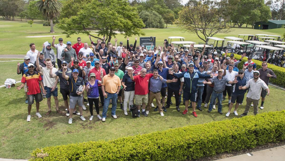 Chipping in: The Friends of Dave Clemson Golf Day drew a huge crowd to the Tamworth Course, and the plans are to go even bigger next year. Photo: Peter Hardin