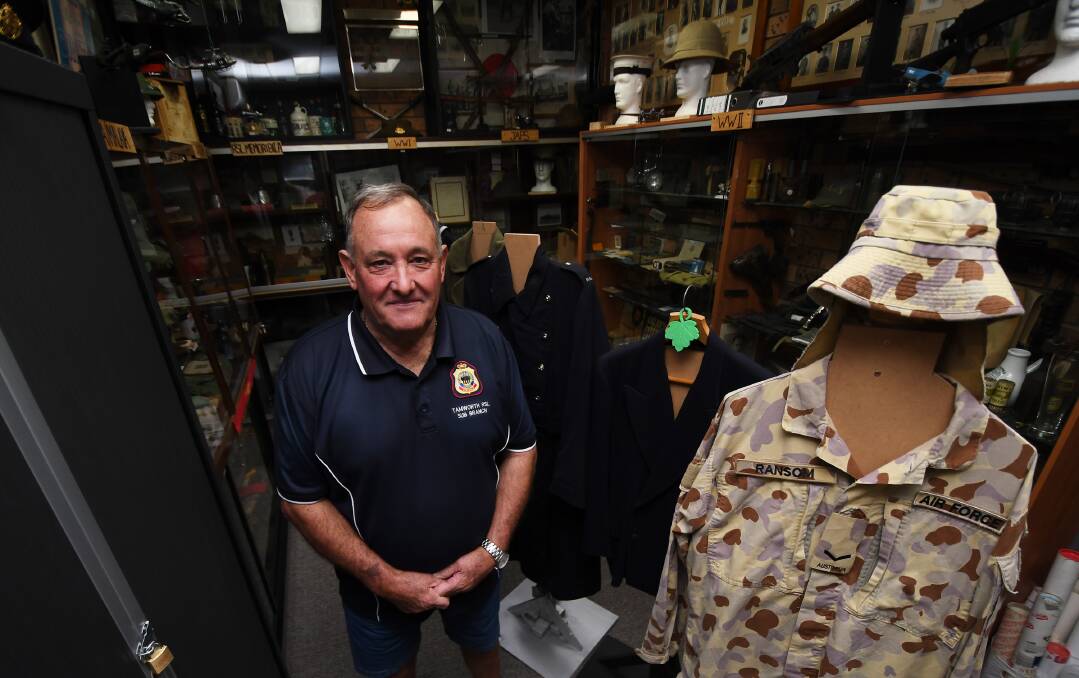 Falling out: RSL sub-branch president Bob Chapman is stepping down to spend more time buried in the museum, and less time in paperwork. Photo: Gareth Gardner