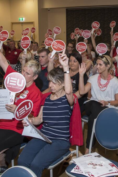 Resounding: Catholic school teachers and staff overwhelmingly voted no to an Enterprise Agreement that would have seen them lose the right to arbitration. Photo: Peter Hardin
