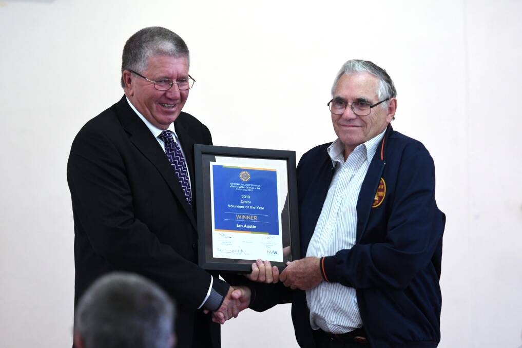 On a roll: Ian Austin has had some remarkable achievements with his volunteer organisations this year, with the Senior Volunteer of The Year Award icing on the cake. Photo: Gareth Gardner