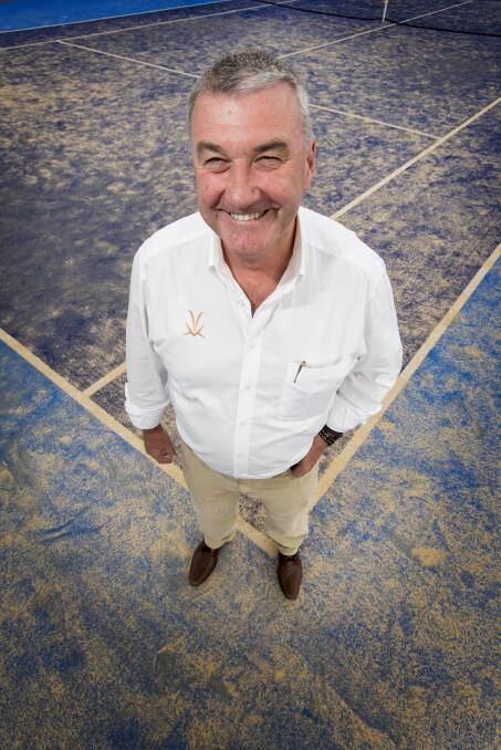 Serving up an ace: Wests CEO Rod Laing has grand plans for the Tamworth Tennis Club. Photo: Peter Hardin