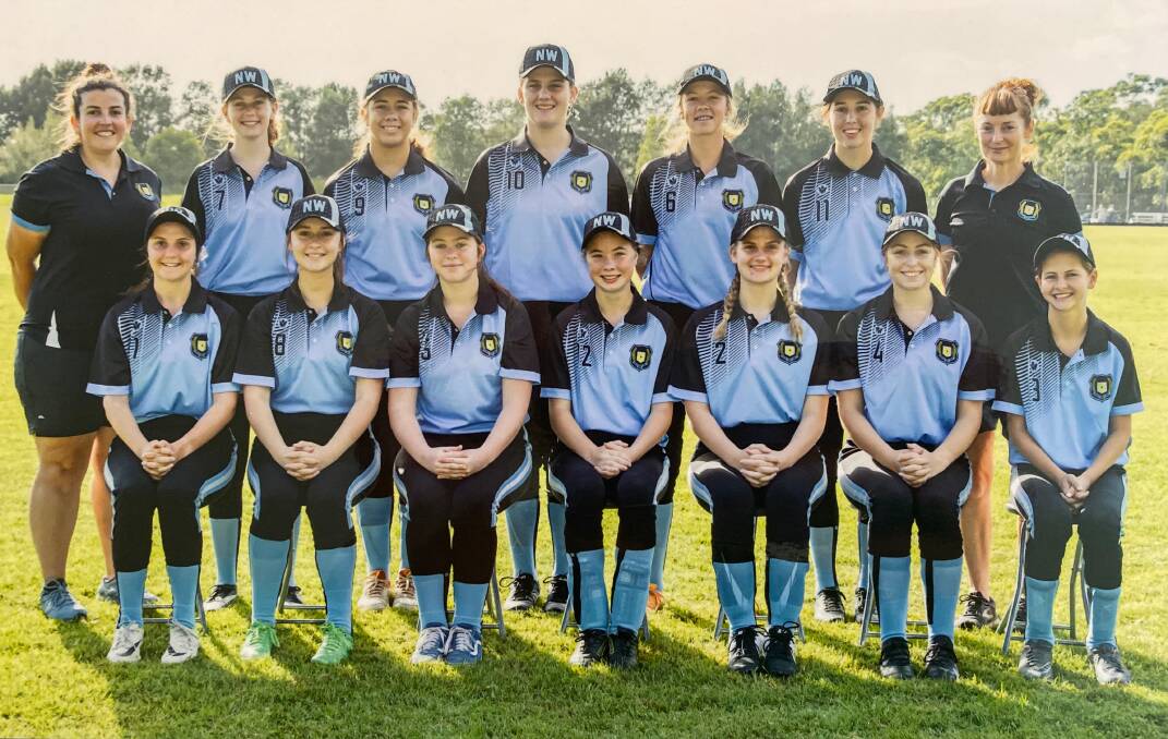 BIG WEEK: The North West girls softball team who played at the 2021 NSWCHSSA Girls State Softball Championships this week in North Curl Curl. Photo: Supplied