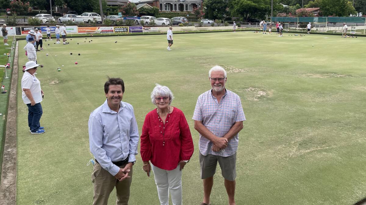 FUNDING: Kevin Anderson, ladies club president Christine Rouvray and club treasurer John Rouvray have welcomed the financial boost. Photo: Supplied