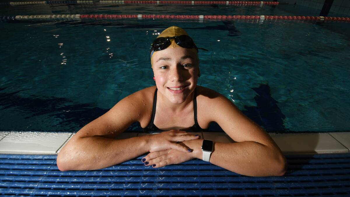 MEMORABLE: Bella Pollard came back from the NSW CHS Swimming Championships with a victory in the 100m butterfly. Photo: Gareth Gardner