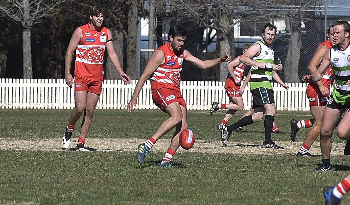 BACK SIX: Jayden Taylor has been a mainstay in the backline for the Swans since 2018. Photo: Sam Newsam