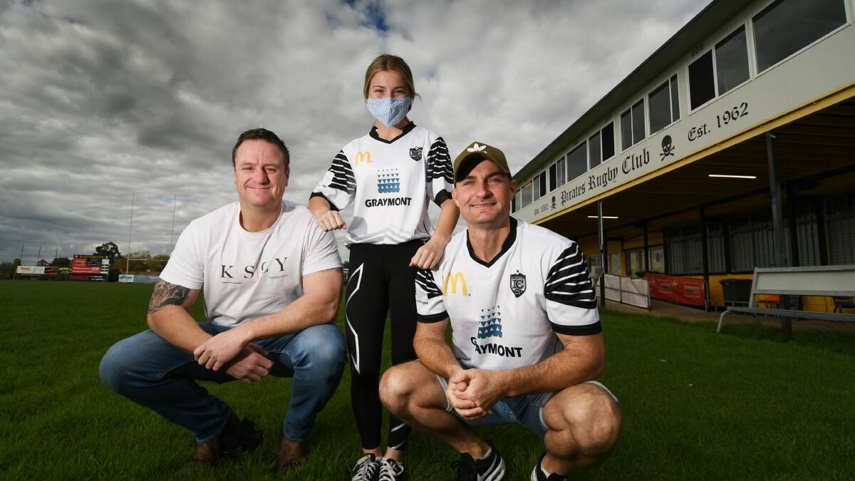 KEEN: Dean Hoy, Kayla Todd and Ben Todd are excited for the inaugural Headspace Tamworth Charity Football Event. Photo: Gareth Gardner