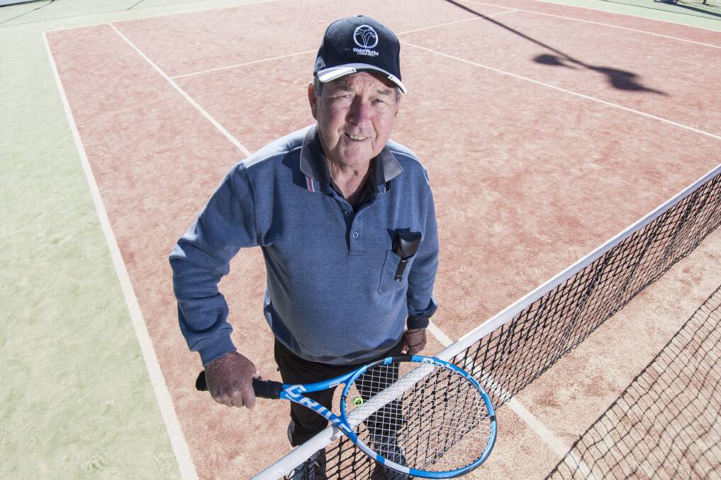 CLUB LEGEND: John Ball has had a long association with the West Tamworth Tennis Club. Photo: Peter Hardin