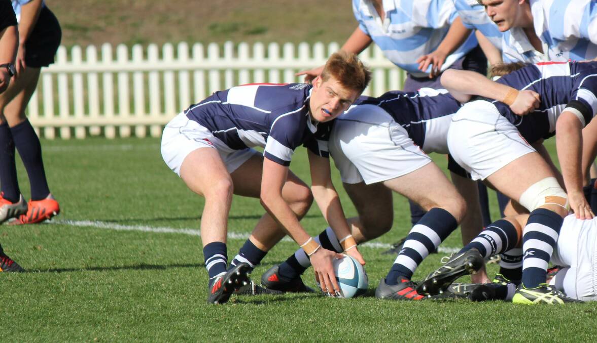 SELECTION: Edward Bell, pictured getting the ball away during a game against The Kings School last year, will take to the field in the NSW Country Under 18s to play City at Camden this weekend. Photo: Supplied
