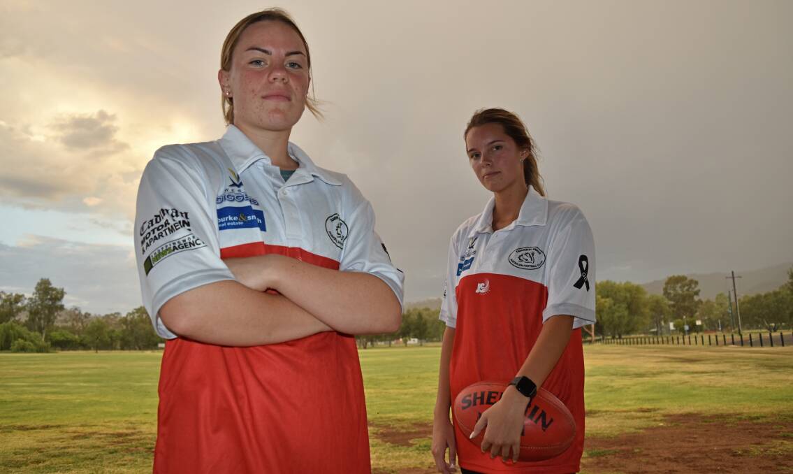 GETTING SERIOUS: Daisy George and Gabby Joice are keen to pull on the red and the white in 2019. Photo: Ben Jaffrey