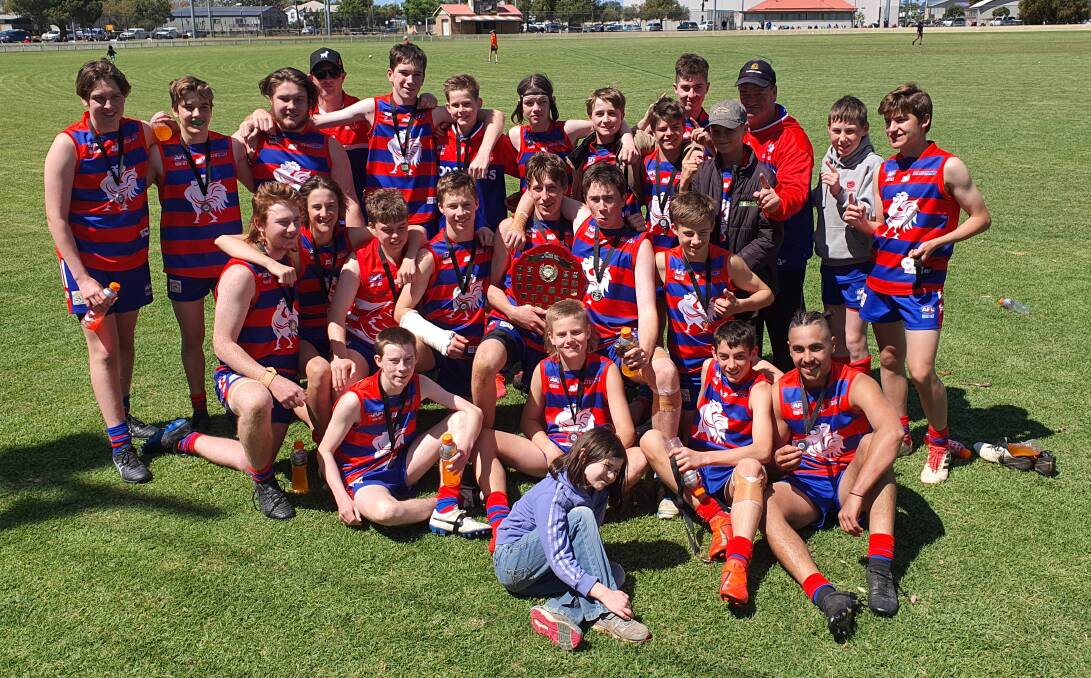 A win to savour: The premiership-winning Tamworth Roosters under-17s side. Photo: Ben Jaffrey