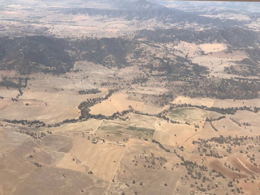 An overhead view of the outskirts of Tamworth.