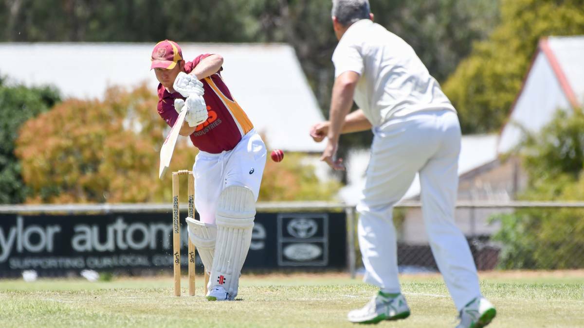 Albion captain Brad Cady is enjoying kept his wicket intact on Saturday. Photo: Peter Hardin