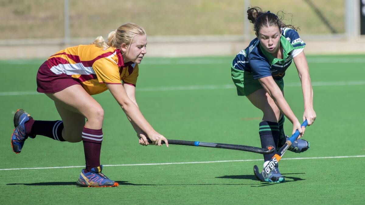 DOUBLE UP: Tudor Wests' Millie Sherwood, pictured left, missed the weekend's match. Photo: Peter Hardin