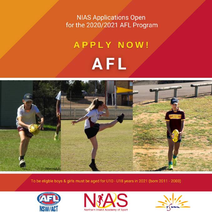 OPPORTUNITY: The AFL program will include regional training sessions, athlete education, out of region tour and match play opportunities. Photo: Supplied