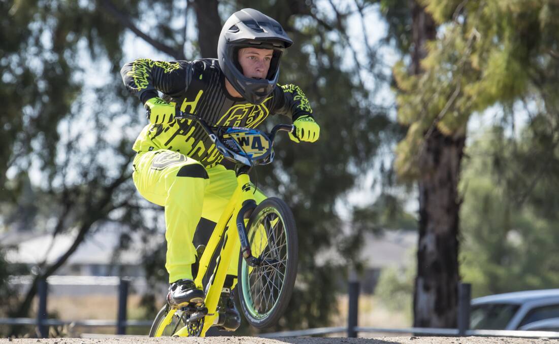 NATIONALS: Jack Davis will be one of 1135 riders from 102 clubs to compete at the Bunbury BMX Club this week. Photo: Peter Hardin