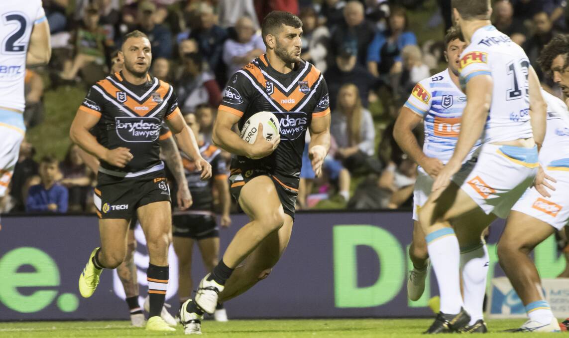 The Wests Tigers last played a game at Scully Park in 2019 after COVID-19 saw matches in 2020 and 2021 cancelled. Photo: Peter Hardin