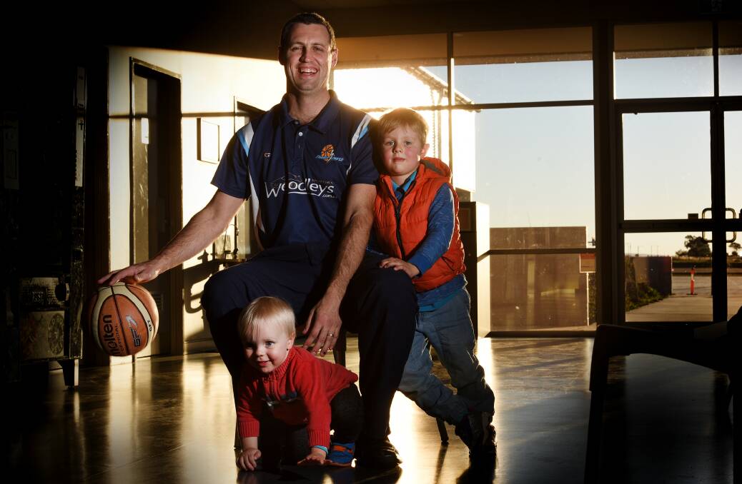 READY TO GO: Chris Skilton, pictured with Elijah, 4, and Sebastian, 2, will turn out for the Tamworth Thunderbolts this weekend. Photo: Gareth Gardner