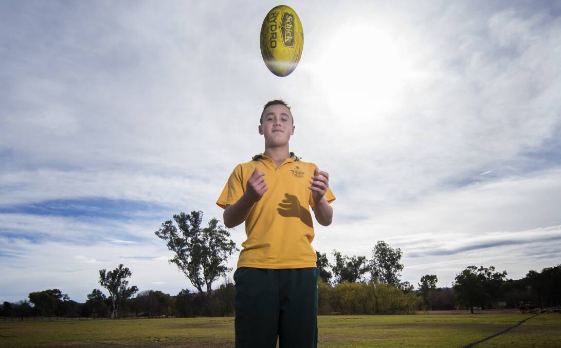 STATE: Farrer student Mitchell Henderson will kick off his ASSRL Championships campaign for NSW CHS on Sunday. Photo: Peter Hardin