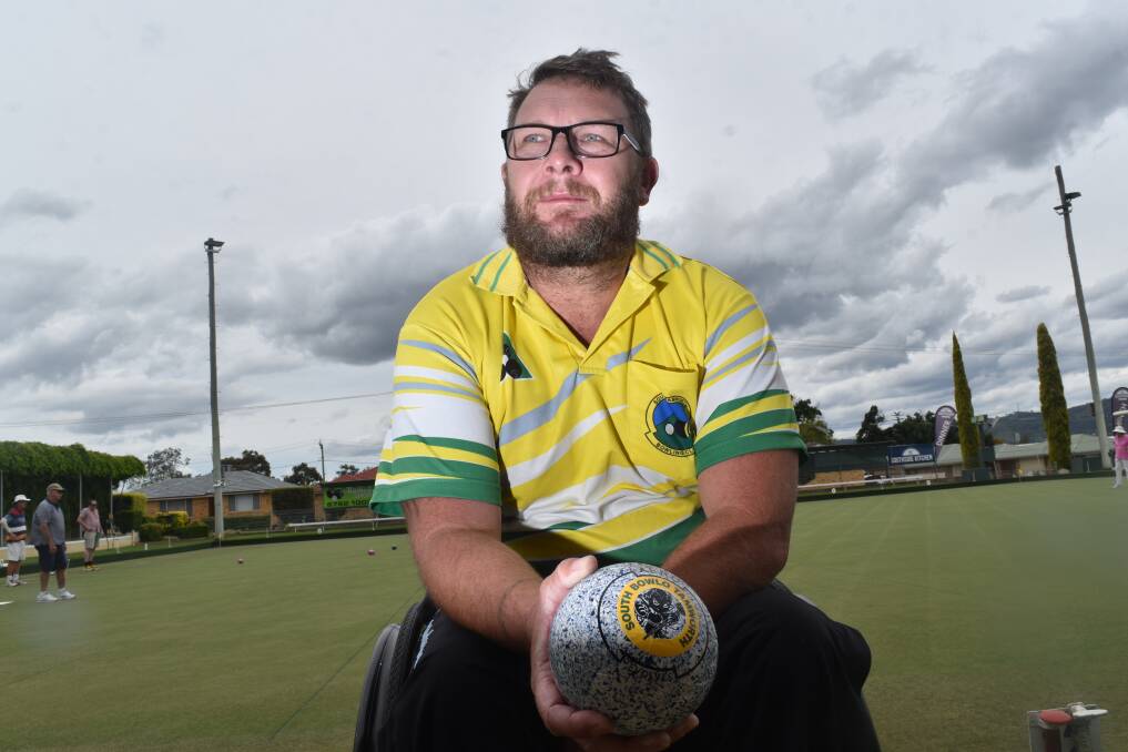 READY: Des Cross will be one of several Tamworth players competing at the 2021 Disability Lawn Bowls Singles Classic. Photo: Ben Jaffrey