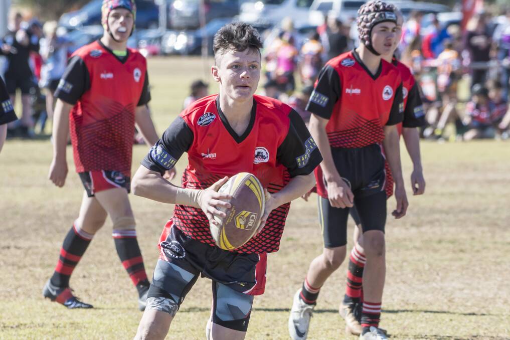 Rugby league proved to be a popular sport at the National Primary Games. Photo: Peter Hardin