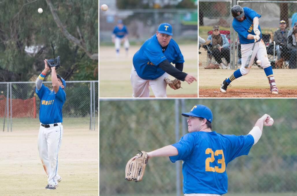 GO TIME: The Tamworth team in action during the 2019 final at the Tamworth June Long Weekend Baseball Carnival. Photos: Peter Hardin