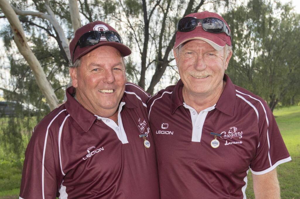 EXTRA SPECIAL: Good mates Brett Douglas and Peter Lemming were honoured by Tamworth Baseball with life membership. Photo: Peter Hardin
