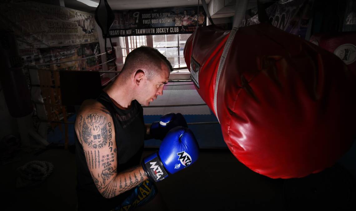 STRAIGHT INTO IT: Ben Burrage from Fighting Arts Tamworth keeping his fitness levels up. Photo: Gareth Gardner