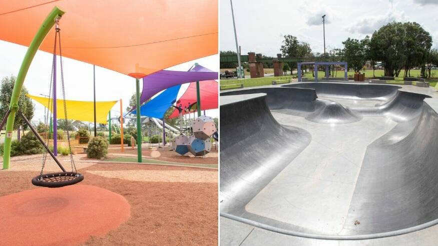 NO GO: The equipment at Tamworth Regional Playground and the skatepark are part of the bans. Photo: Peter Hardin