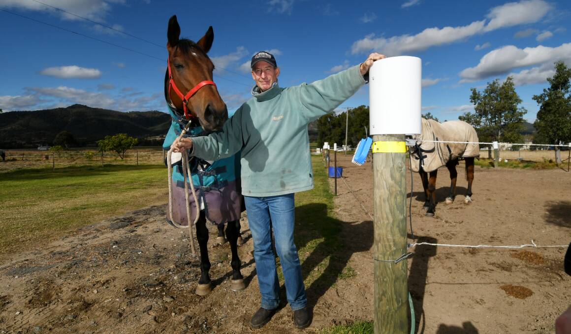 LOYAL: Craig Clegg with Mock Song who will race in the Les Howard Willow Tree Cup this Saturday. Photo: Gareth Gardner
