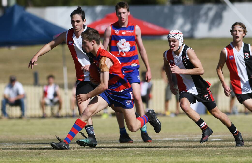 PICKED: Tamworth Roosters Dusty Hagon, front, and Jack Dadd, in the background, were both among the players selected for the Northern Heat. Photo: Gareth Gardner