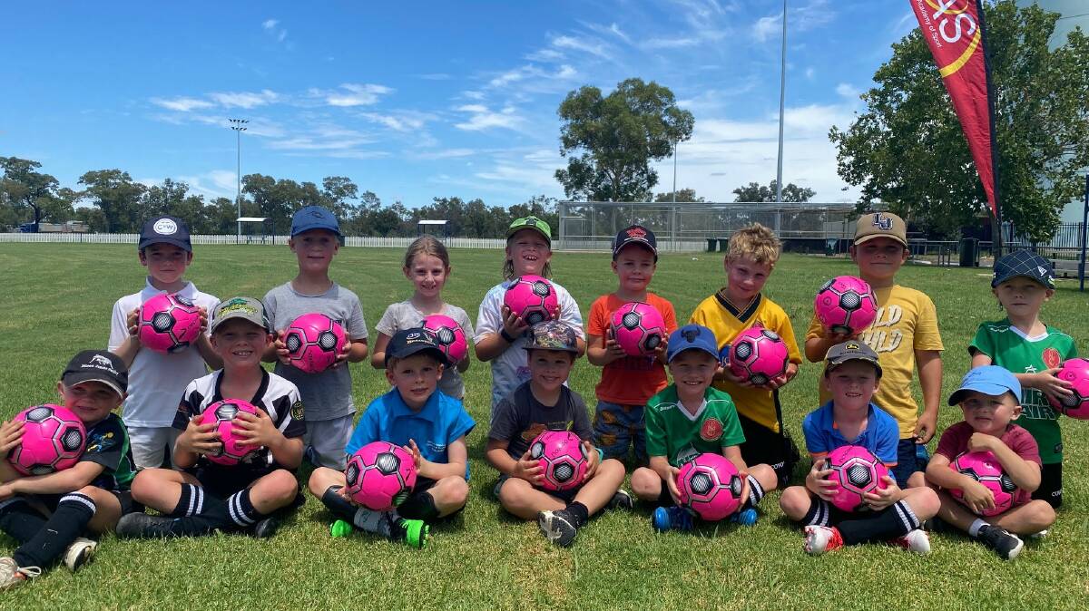 YOUNGSTERS: The clinic at Moree proved to be a hit. Photo: Supplied