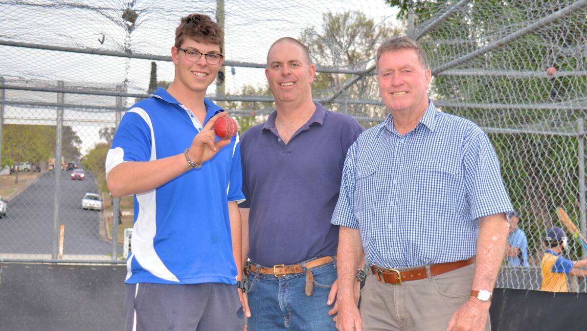 FAMILY TIES: Mitch Foster, pictured with his father Matt and grandfather Don, has followed in his dad's footsteps in Gunnedah. 