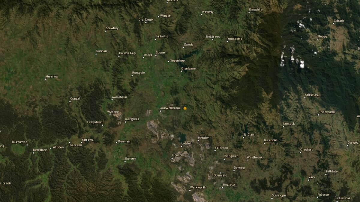 The earthquake was recorded just outside of Muswellbrook. Photo: Geoscience Australia