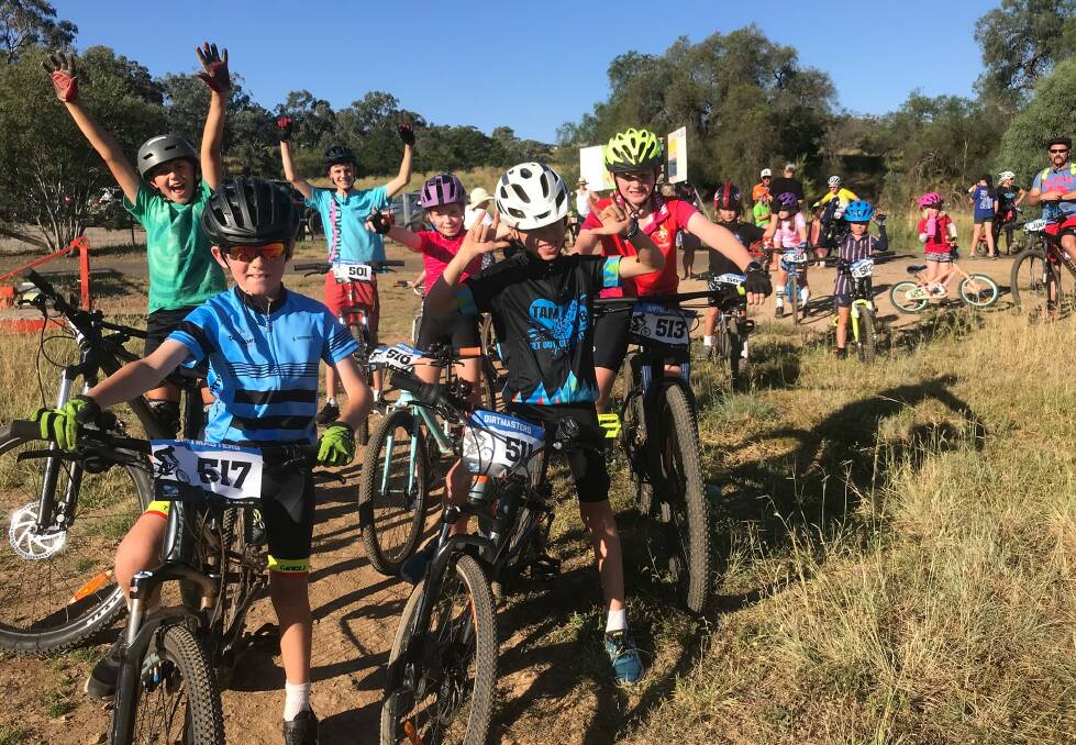 PUMPED: There were plenty of smiles at the mountain bike track. Photo: Supplied