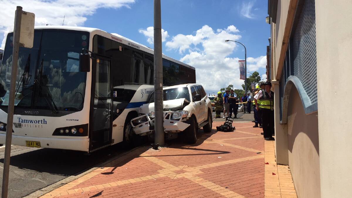 A car and a bus collided on Brisbane Street back in January.