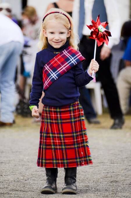 Madi Lynn shows her true colours at last year's Celtic Festival.