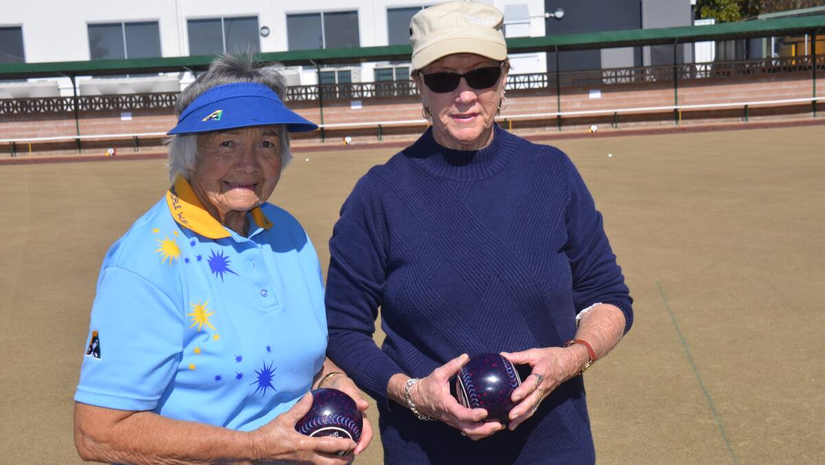 Dawn Fuller and Marg South were back at Armidale City Bowling Club on Monday morning.