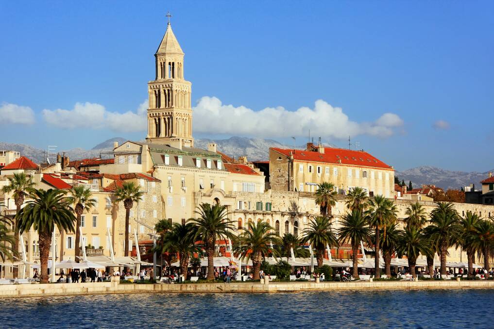 Historic: Diocletian's Palace, is an ancient palace built for the Roman Emperor Diocletian at the turn of the fourth century AD, that today forms about half the old town of Split in Croatia.