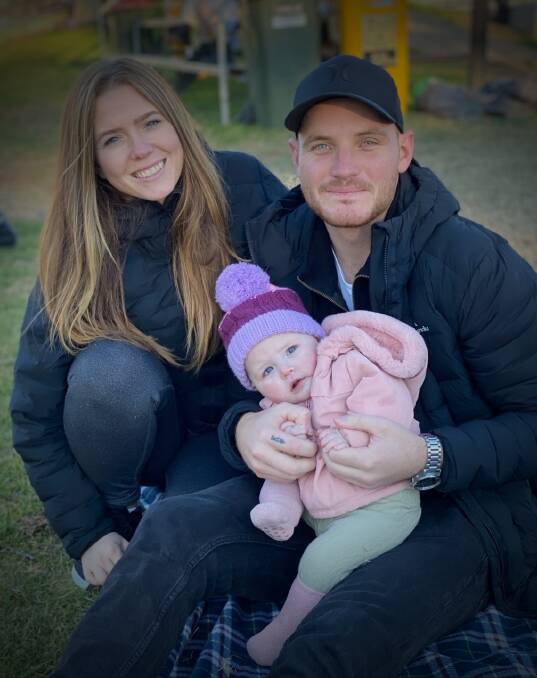 THE CLAN: Charlie Kensey and Heather Little with their daughter, Stella. Photo: Supplied